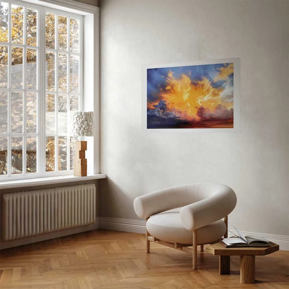 Artgeist Plakatas - Beautiful Sunset - clouds in warm shades