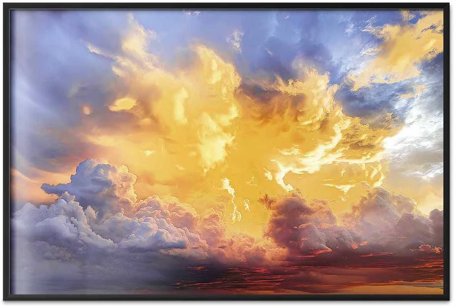 Artgeist Plakatas - Beautiful Sunset - clouds in warm shades