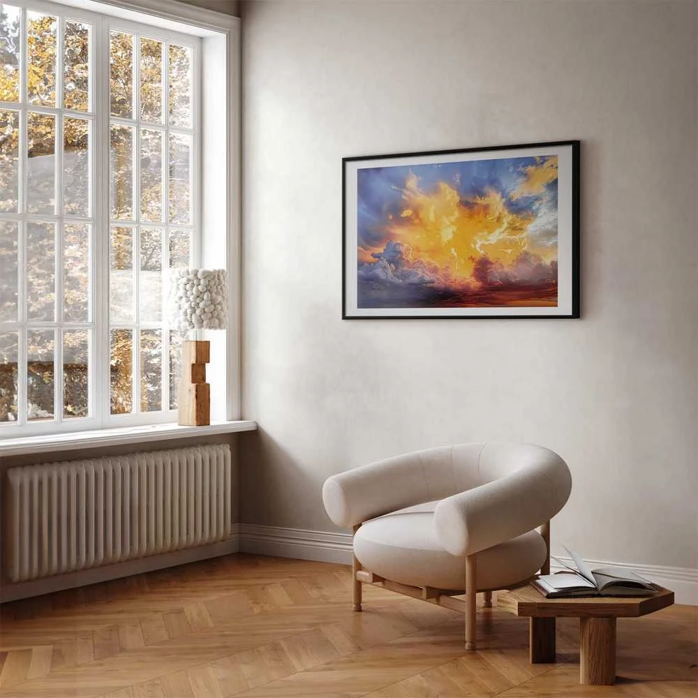 Artgeist Plakatas - Beautiful Sunset - clouds in warm shades