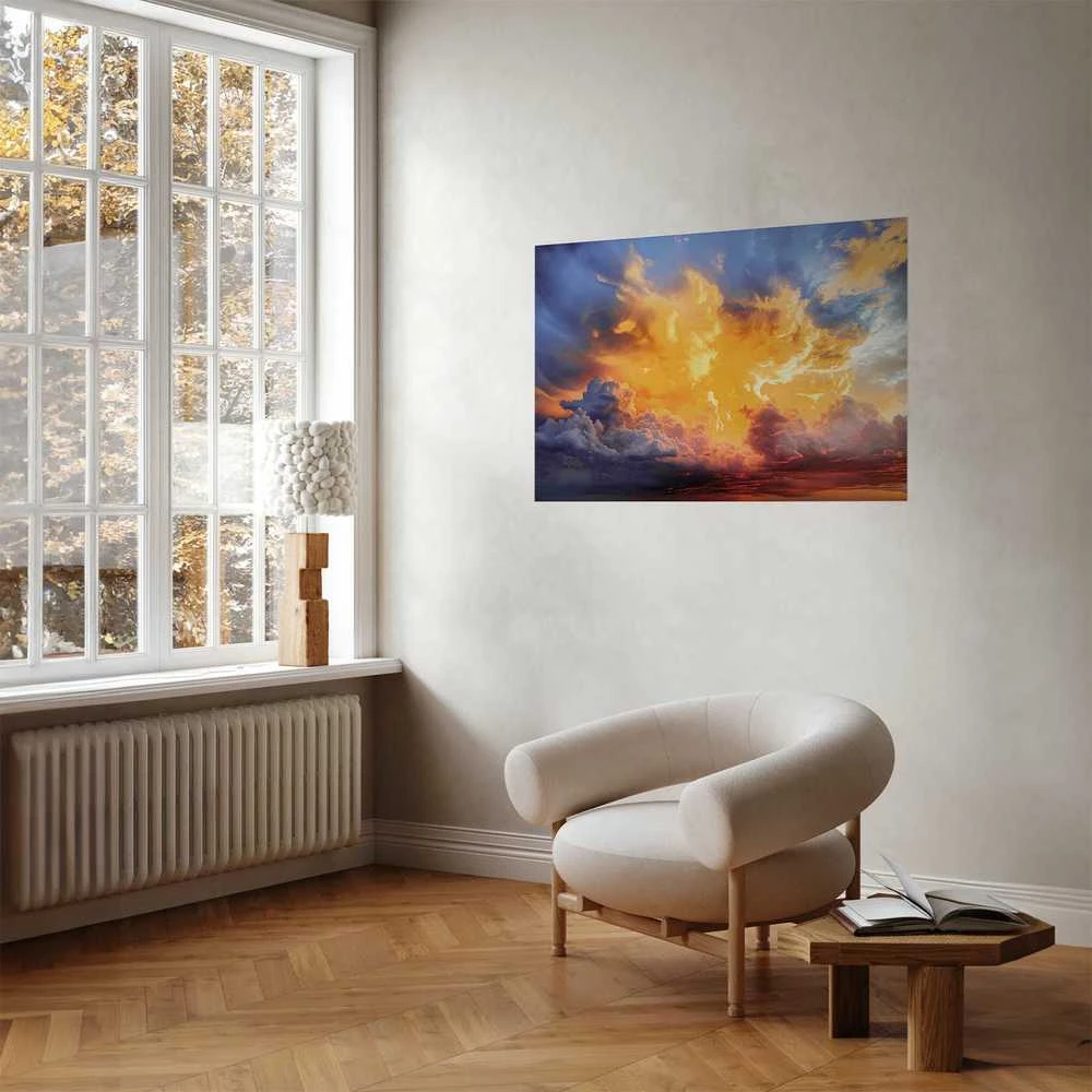 Artgeist Plakatas - Beautiful Sunset - clouds in warm shades