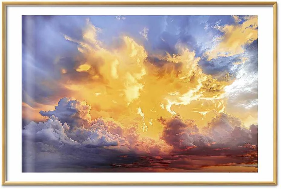 Artgeist Plakatas - Beautiful Sunset - clouds in warm shades