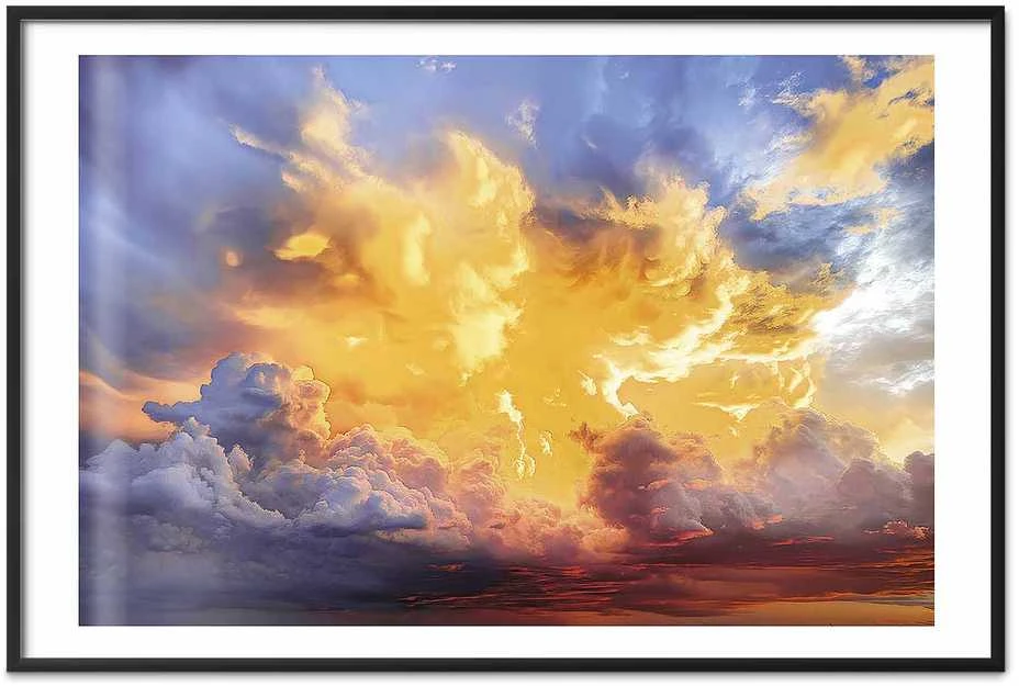 Artgeist Plakatas - Beautiful Sunset - clouds in warm shades