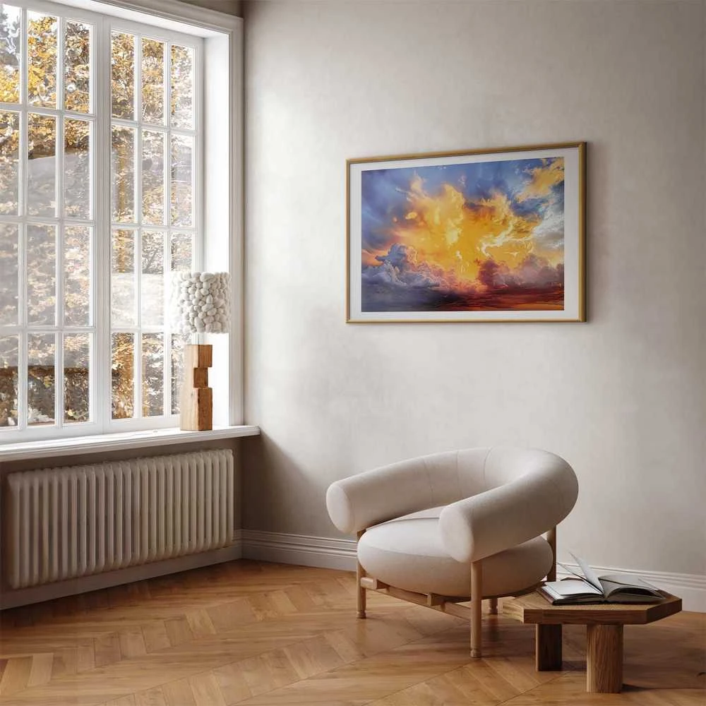 Artgeist Plakatas - Beautiful Sunset - clouds in warm shades