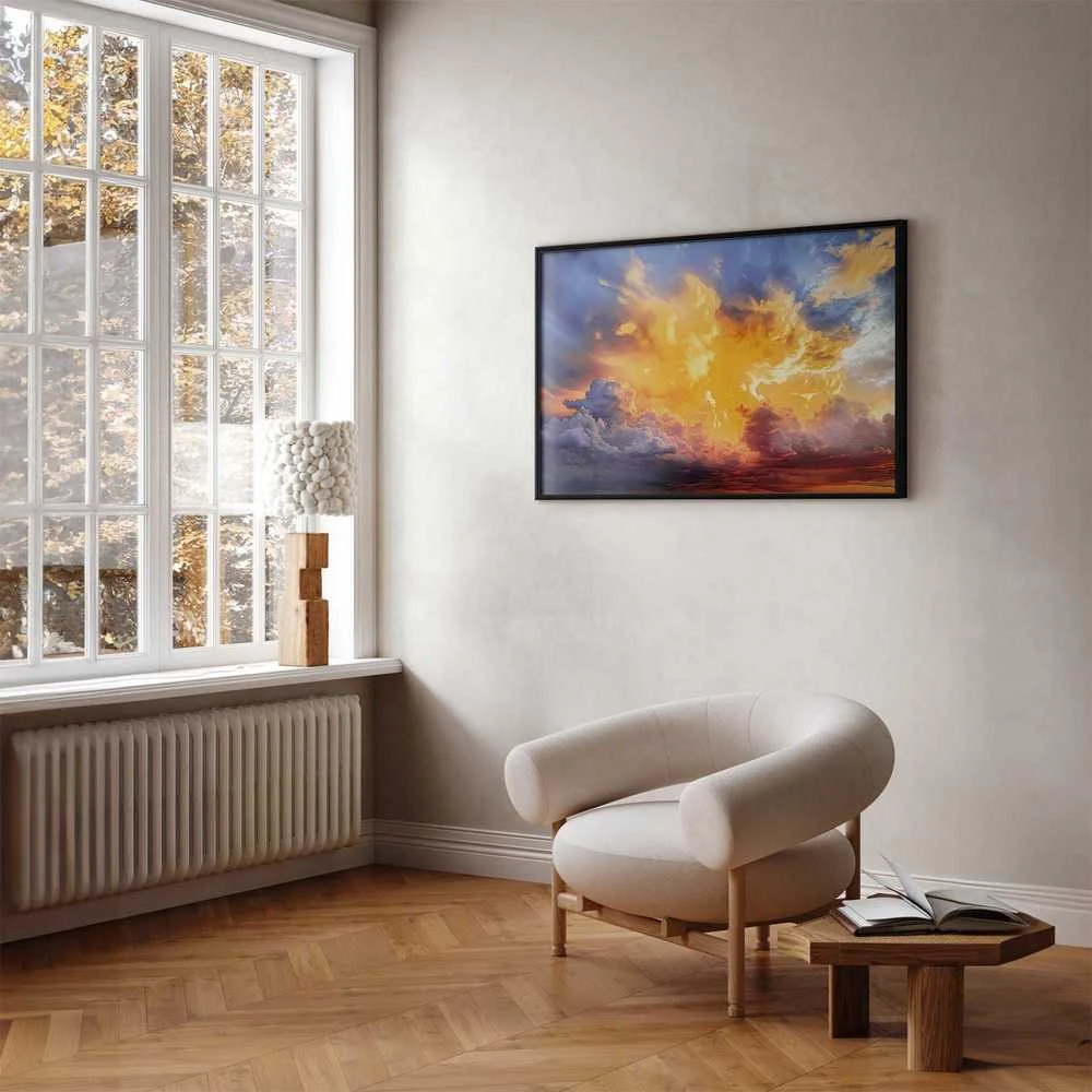 Artgeist Plakatas - Beautiful Sunset - clouds in warm shades