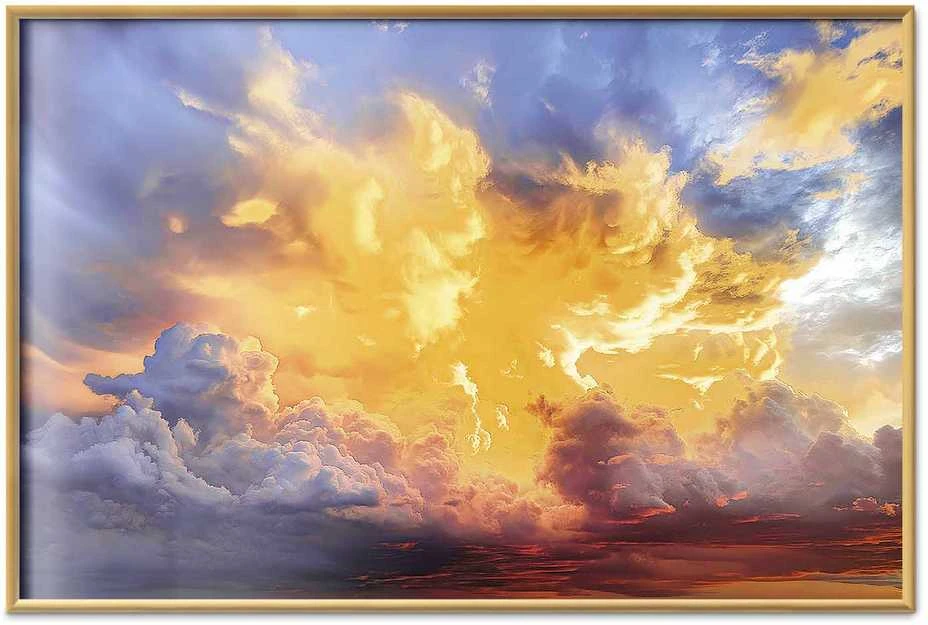 Artgeist Plakatas - Beautiful Sunset - clouds in warm shades