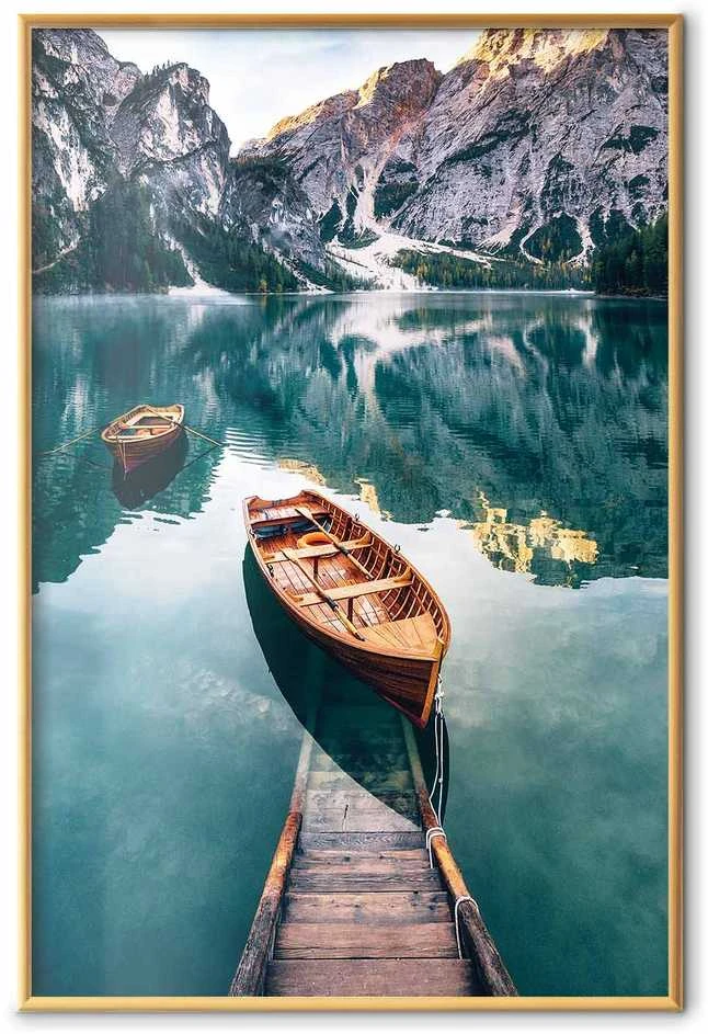 Artgeist Plakatas - Boats in the Dolomites