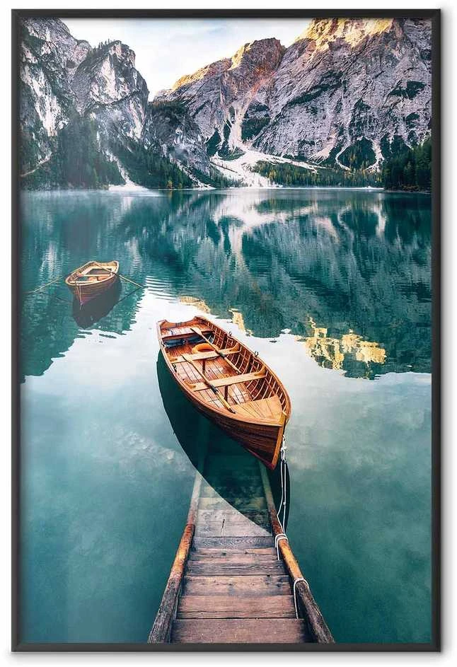 Artgeist Plakatas - Boats in the Dolomites