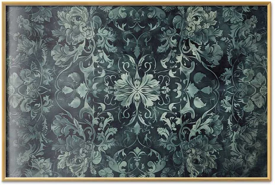 Artgeist Plakatas - Carpet Ornaments in Emerald Shades