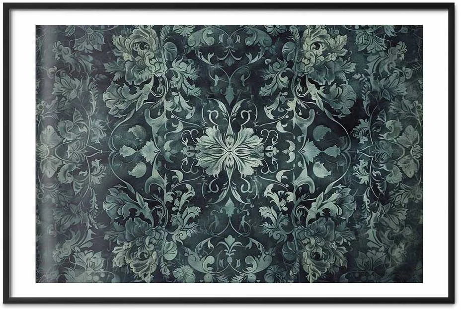 Artgeist Plakatas - Carpet Ornaments in Emerald Shades