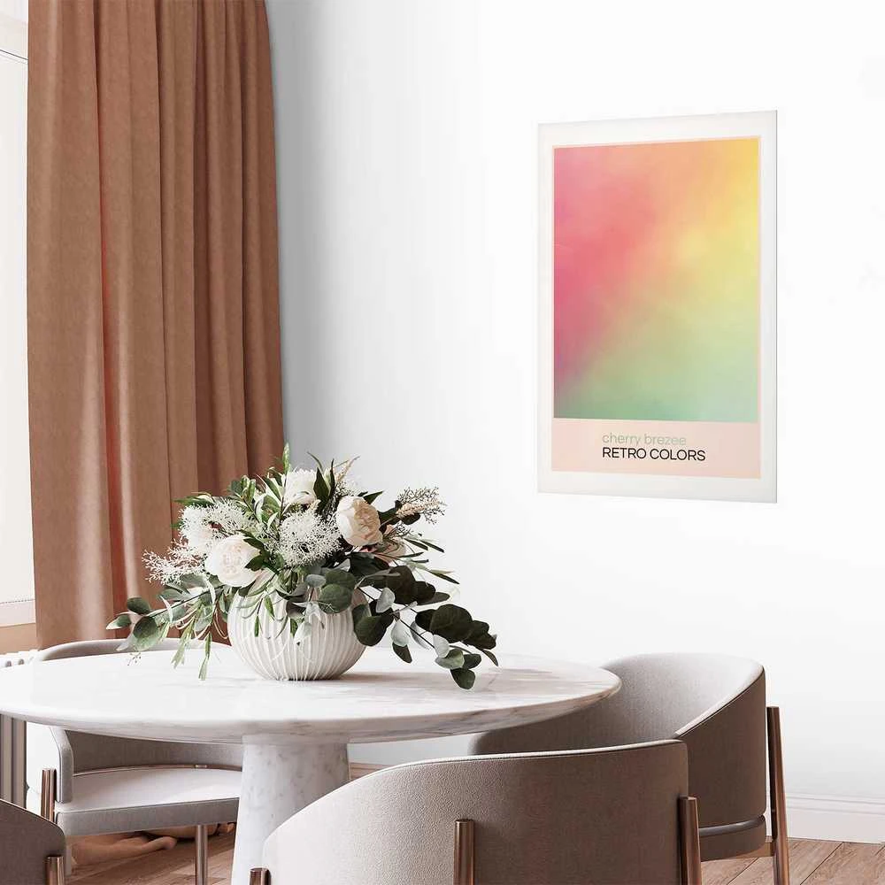 Artgeist Plakatas - Cherry Breeze - Pastel Gradient in Soft, Retro Colors