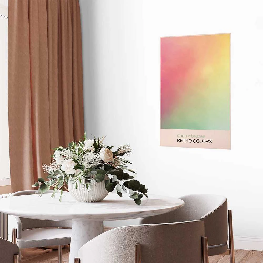 Artgeist Plakatas - Cherry Breeze - Pastel Gradient in Soft, Retro Colors