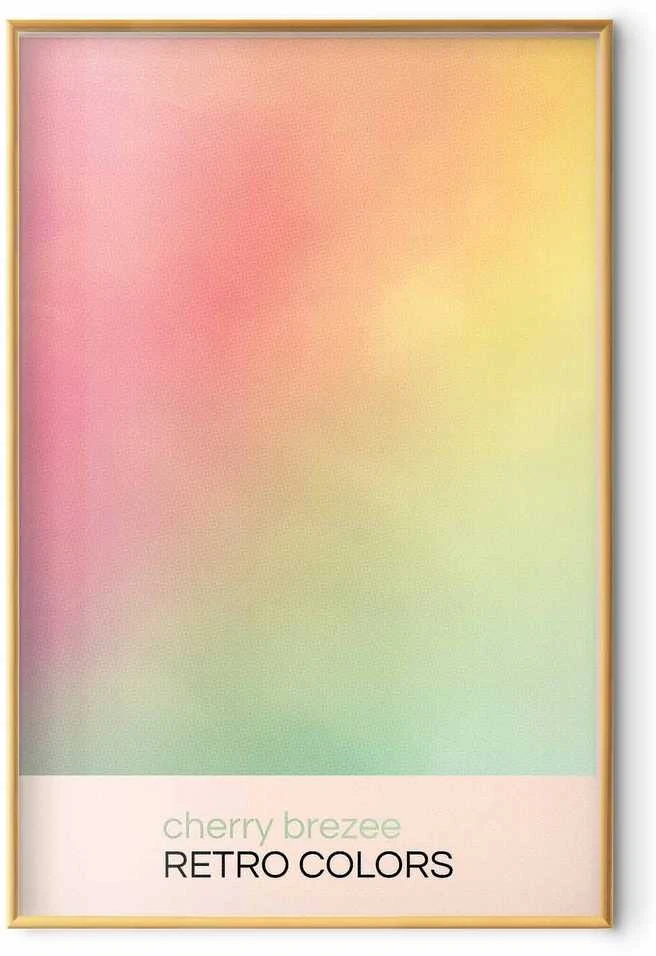 Artgeist Plakatas - Cherry Breeze - Pastel Gradient in Soft, Retro Colors