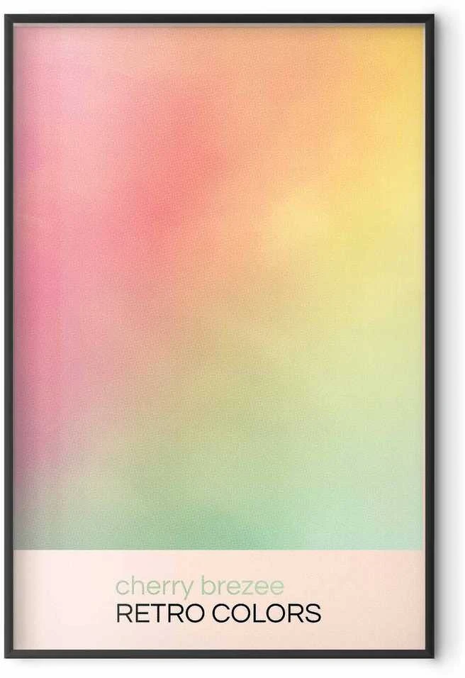 Artgeist Plakatas - Cherry Breeze - Pastel Gradient in Soft, Retro Colors