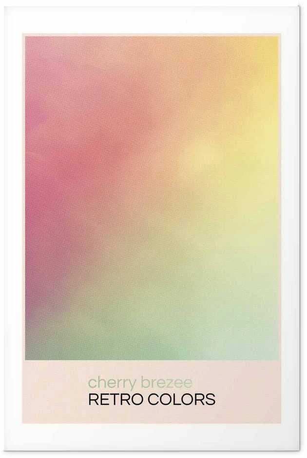 Artgeist Plakatas - Cherry Breeze - Pastel Gradient in Soft, Retro Colors