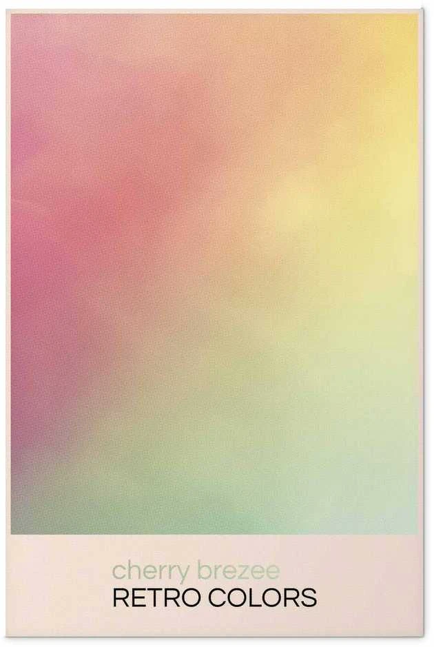 Artgeist Plakatas - Cherry Breeze - Pastel Gradient in Soft, Retro Colors