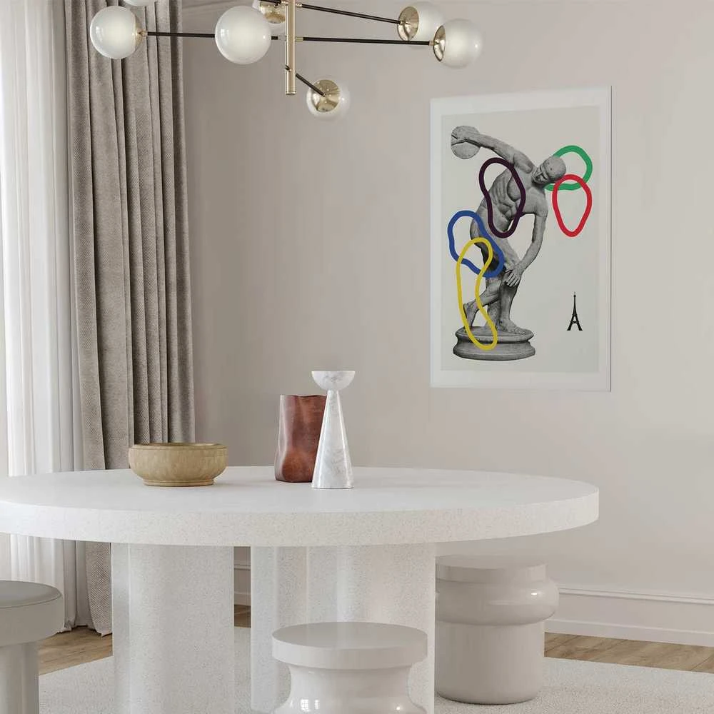 Artgeist Plakatas - Collage Graphic - Discus Thrower - Sculpture