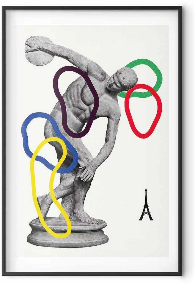 Artgeist Plakatas - Collage Graphic - Discus Thrower - Sculpture