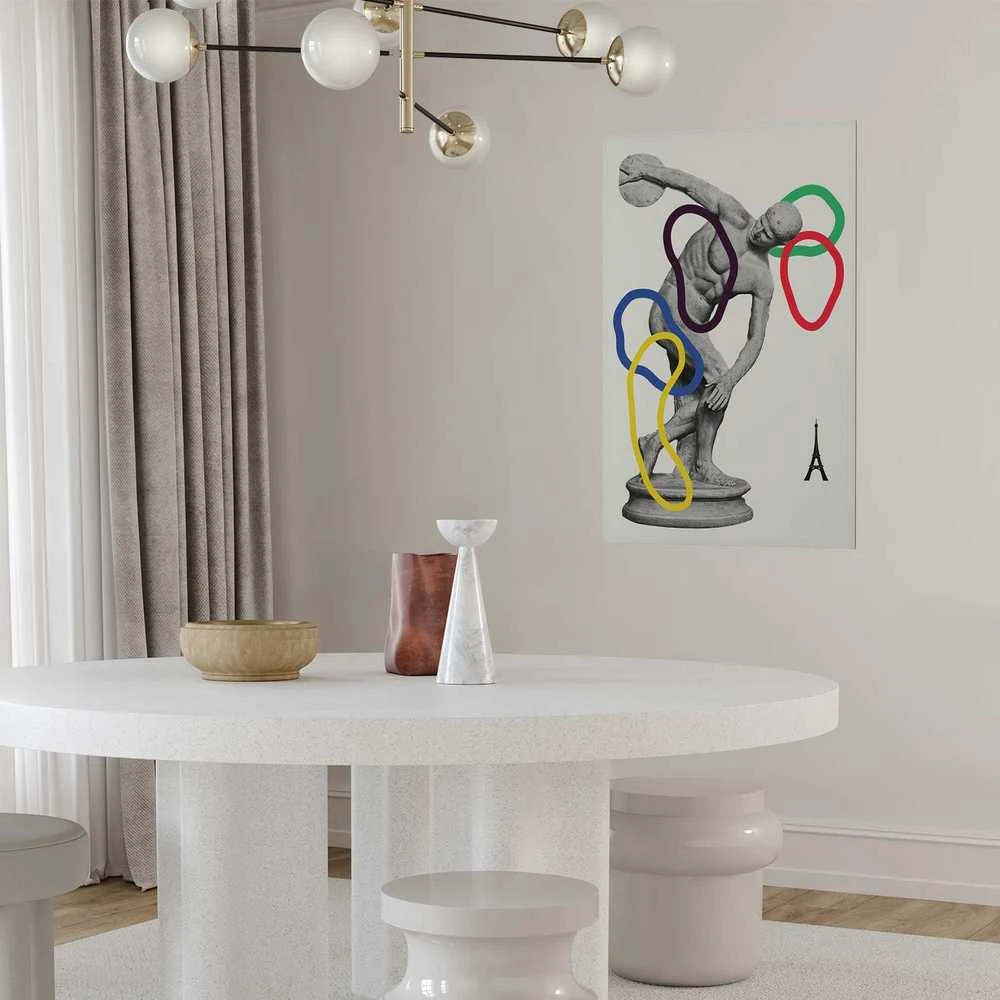 Artgeist Plakatas - Collage Graphic - Discus Thrower - Sculpture