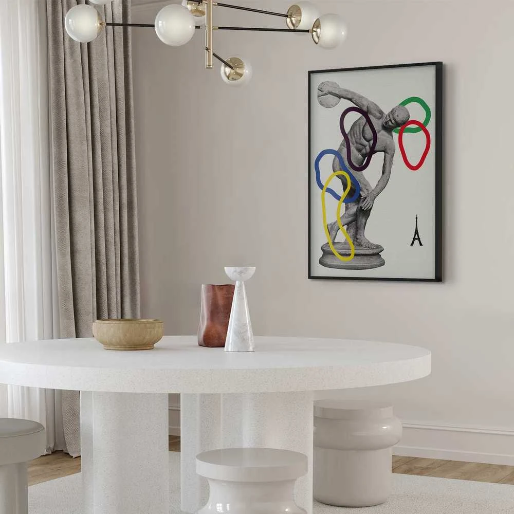 Artgeist Plakatas - Collage Graphic - Discus Thrower - Sculpture