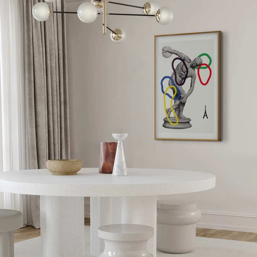 Artgeist Plakatas - Collage Graphic - Discus Thrower - Sculpture
