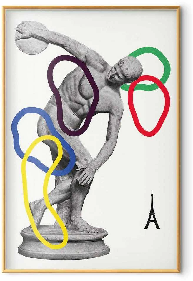 Artgeist Plakatas - Collage Graphic - Discus Thrower - Sculpture