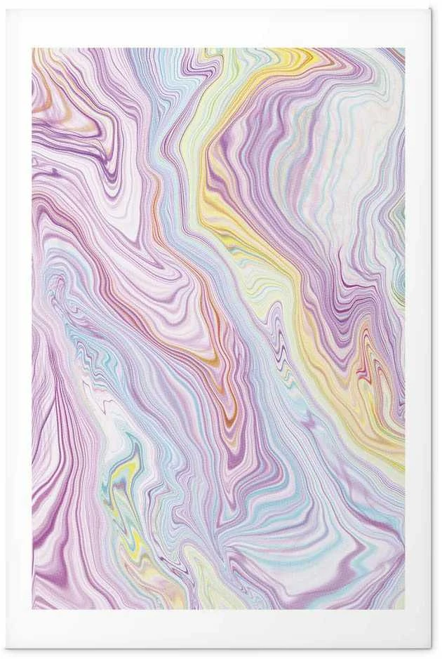 Artgeist Plakatas - Colorful Dream - abstract shapes in pastel shades