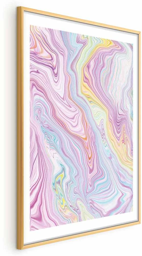 Artgeist Plakatas - Colorful Dream - abstract shapes in pastel shades