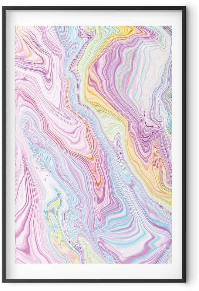 Artgeist Plakatas - Colorful Dream - abstract shapes in pastel shades