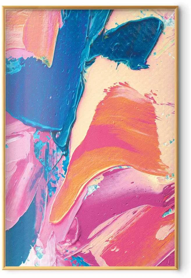 Artgeist Plakatas - Colorful Expression - strong contrasts in an energetic composition