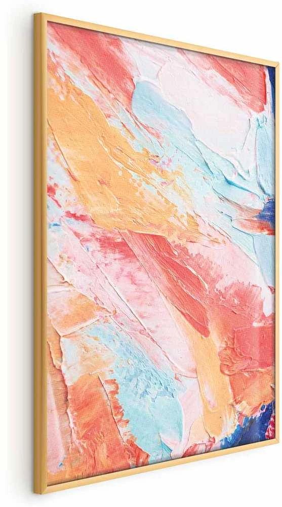 Artgeist Plakatas - Colorful Harmony - dynamic color transitions in pastel tones