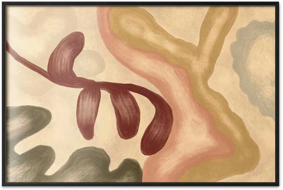 Artgeist Plakatas - Colorful Shapes - worn figures in lime wash technique