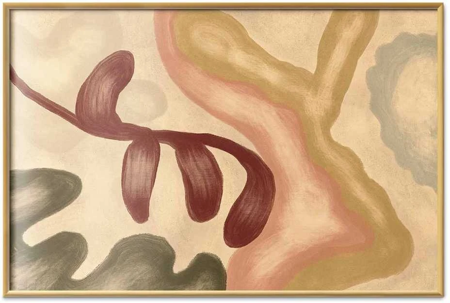 Artgeist Plakatas - Colorful Shapes - worn figures in lime wash technique