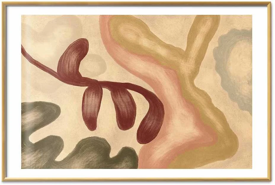 Artgeist Plakatas - Colorful Shapes - worn figures in lime wash technique