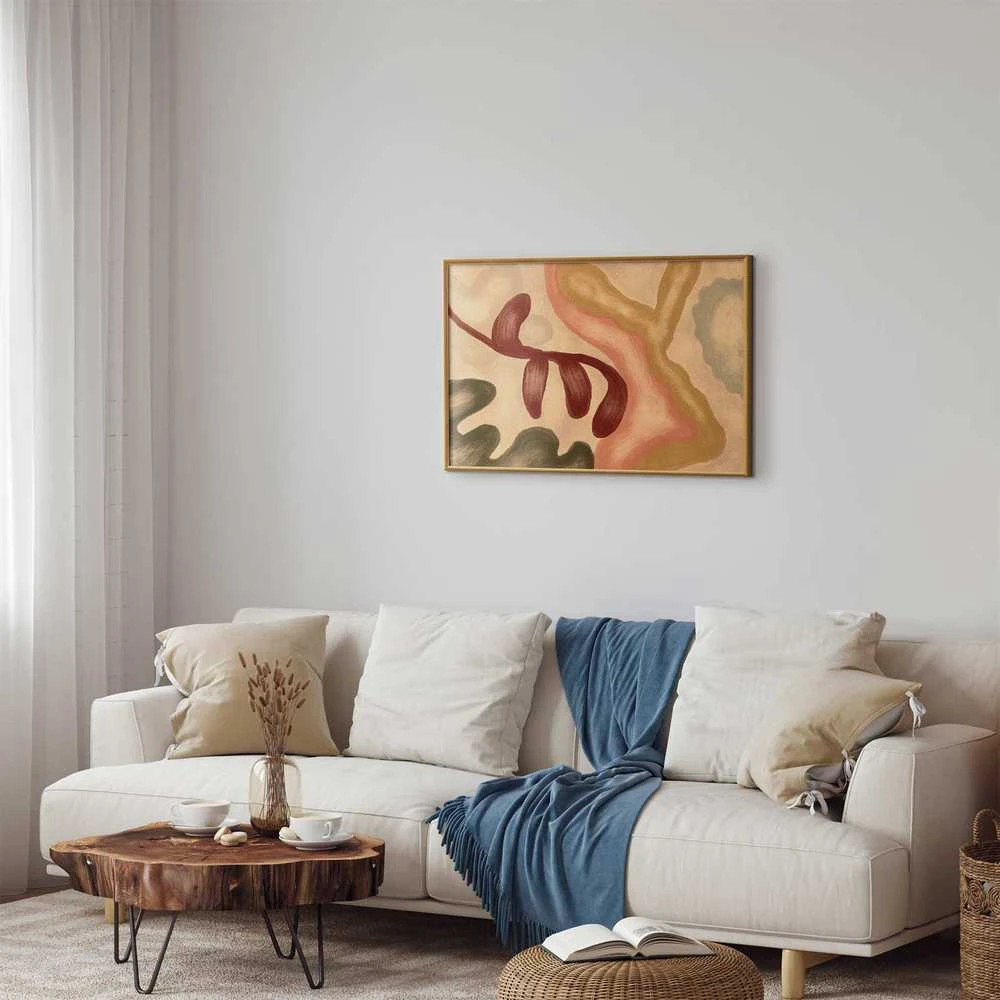 Artgeist Plakatas - Colorful Shapes - worn figures in lime wash technique