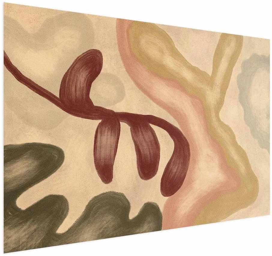Artgeist Plakatas - Colorful Shapes - worn figures in lime wash technique