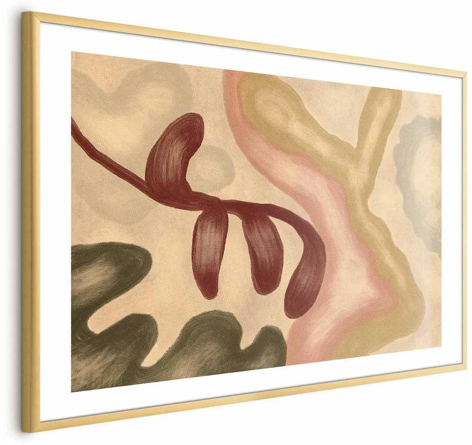 Artgeist Plakatas - Colorful Shapes - worn figures in lime wash technique