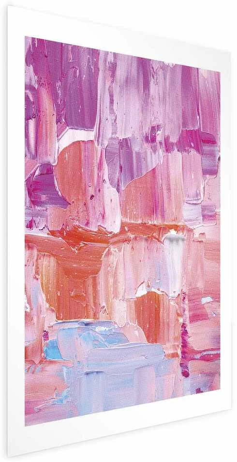 Artgeist Plakatas - Colorful Strokes - intense shades of pink and violetinė on canvas