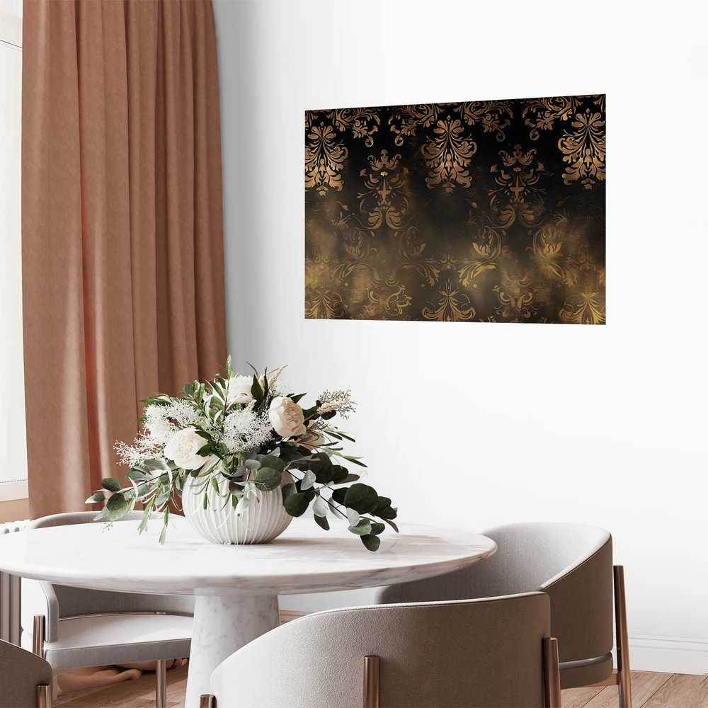 Artgeist Plakatas - Dark Baroque Patterns with Golden Accents