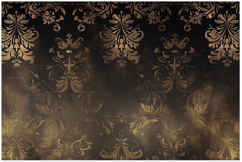 Artgeist Plakatas - Dark Baroque Patterns with Golden Accents