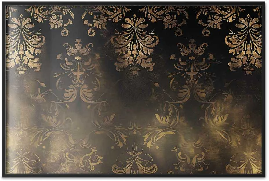Artgeist Plakatas - Dark Baroque Patterns with Golden Accents