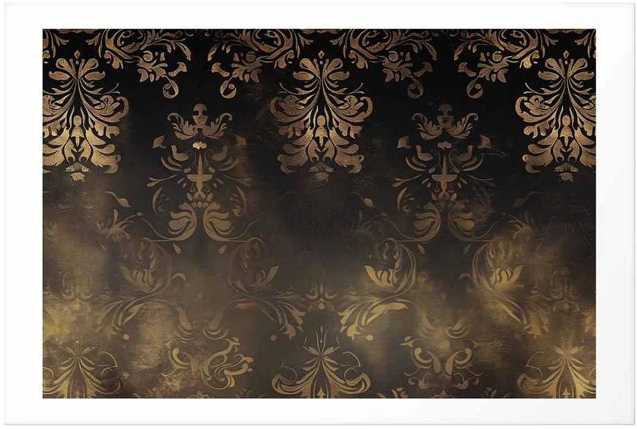 Artgeist Plakatas - Dark Baroque Patterns with Golden Accents