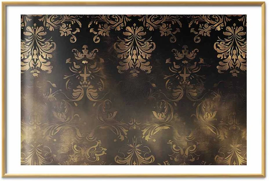Artgeist Plakatas - Dark Baroque Patterns with Golden Accents