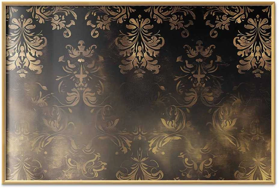 Artgeist Plakatas - Dark Baroque Patterns with Golden Accents