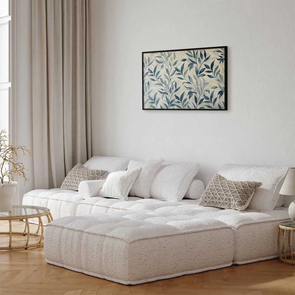Artgeist Plakatas - Delicate Botanical Motif with Mėlyna Leaves
