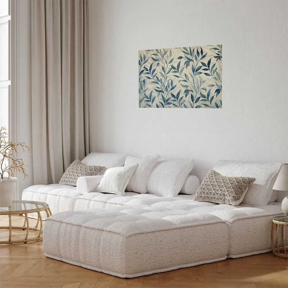 Artgeist Plakatas - Delicate Botanical Motif with Mėlyna Leaves