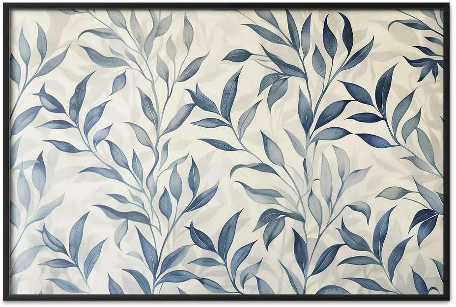 Artgeist Plakatas - Delicate Botanical Motif with Mėlyna Leaves