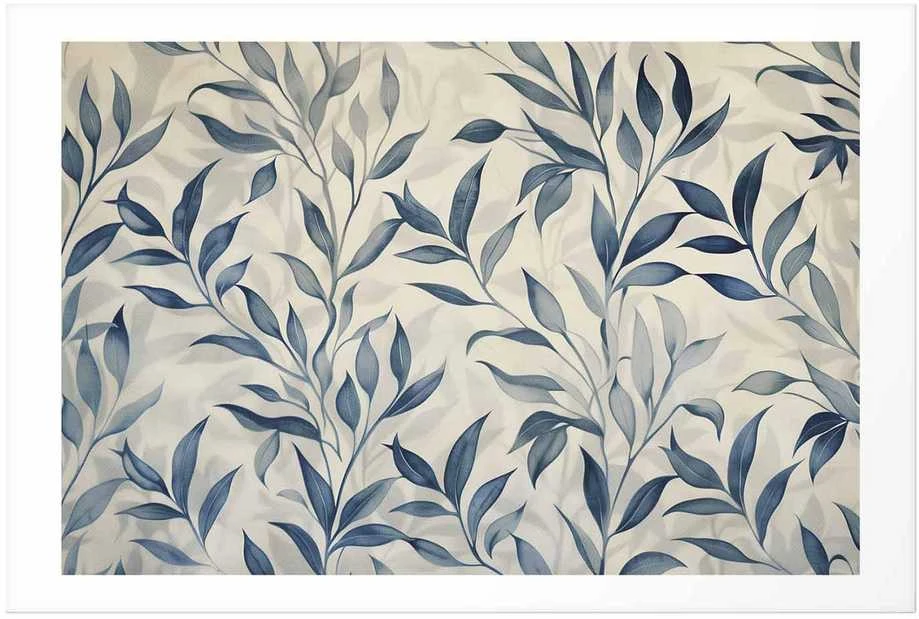 Artgeist Plakatas - Delicate Botanical Motif with Mėlyna Leaves
