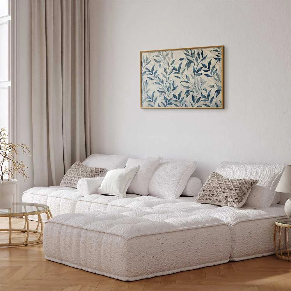 Artgeist Plakatas - Delicate Botanical Motif with Mėlyna Leaves
