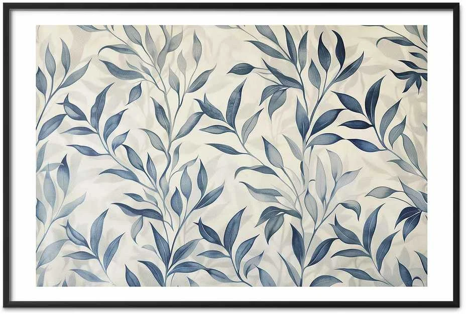 Artgeist Plakatas - Delicate Botanical Motif with Mėlyna Leaves