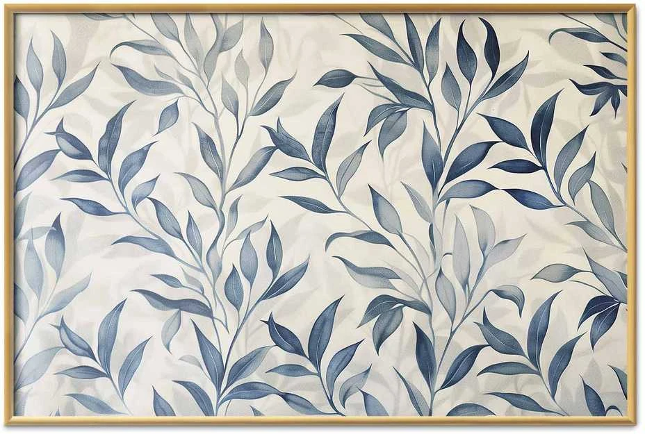 Artgeist Plakatas - Delicate Botanical Motif with Mėlyna Leaves